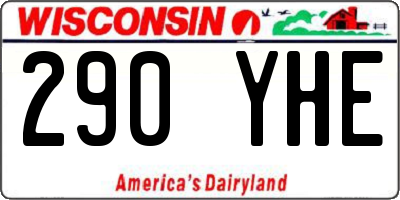 WI license plate 290YHE