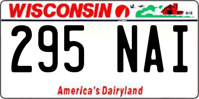 WI license plate 295NAI