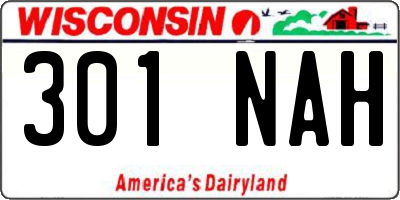 WI license plate 301NAH