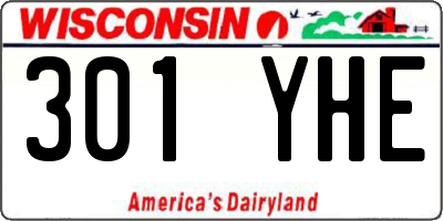 WI license plate 301YHE