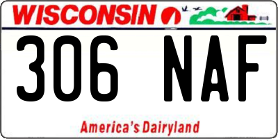 WI license plate 306NAF