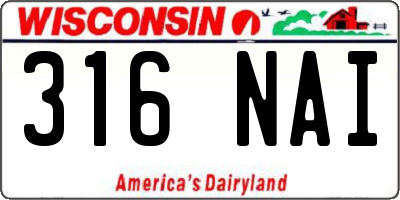 WI license plate 316NAI