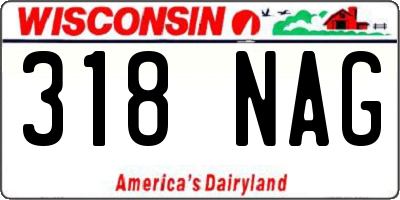 WI license plate 318NAG