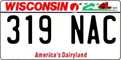 WI license plate 319NAC