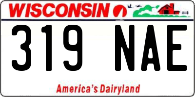 WI license plate 319NAE