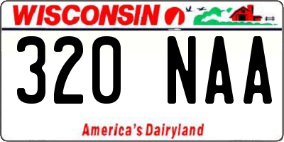 WI license plate 320NAA