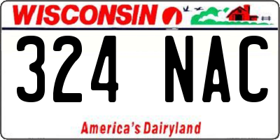 WI license plate 324NAC