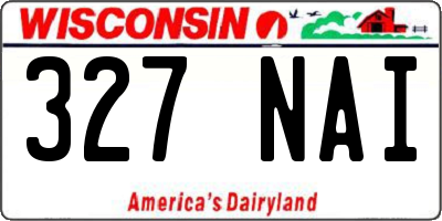 WI license plate 327NAI