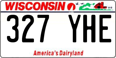 WI license plate 327YHE