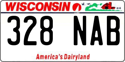 WI license plate 328NAB