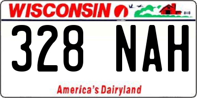 WI license plate 328NAH