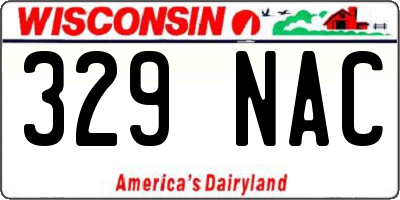 WI license plate 329NAC