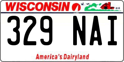WI license plate 329NAI
