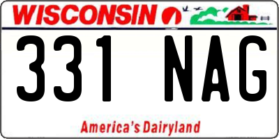 WI license plate 331NAG