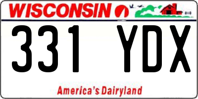 WI license plate 331YDX
