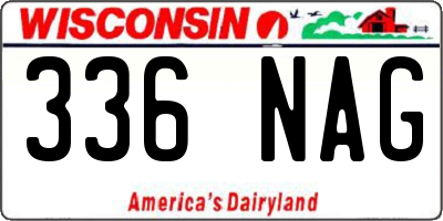 WI license plate 336NAG