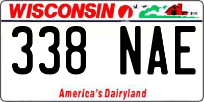 WI license plate 338NAE