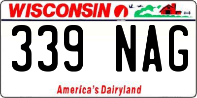 WI license plate 339NAG