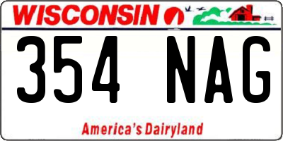 WI license plate 354NAG