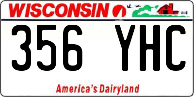 WI license plate 356YHC