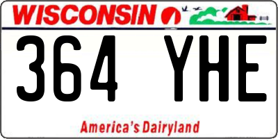 WI license plate 364YHE