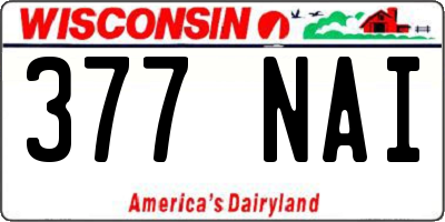 WI license plate 377NAI