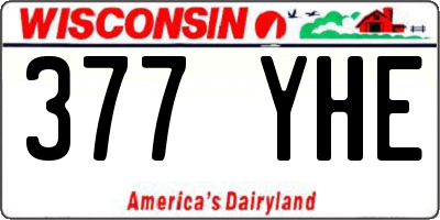 WI license plate 377YHE