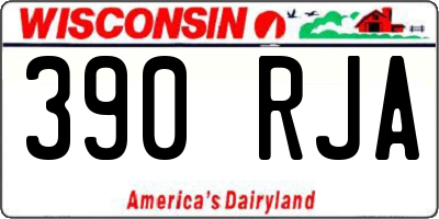 WI license plate 390RJA