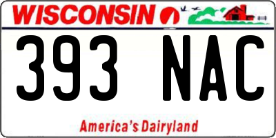 WI license plate 393NAC