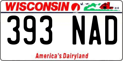 WI license plate 393NAD