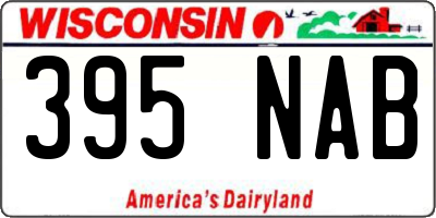 WI license plate 395NAB