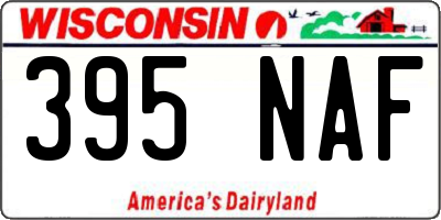 WI license plate 395NAF