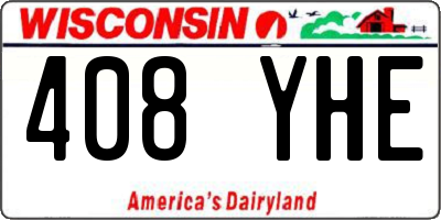 WI license plate 408YHE