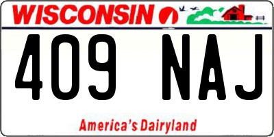 WI license plate 409NAJ
