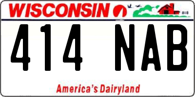 WI license plate 414NAB