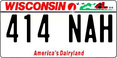 WI license plate 414NAH