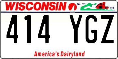 WI license plate 414YGZ