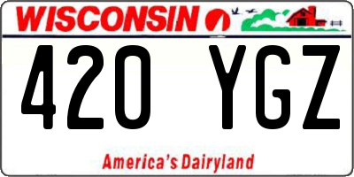 WI license plate 420YGZ