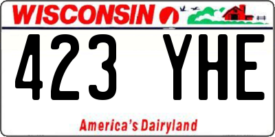 WI license plate 423YHE