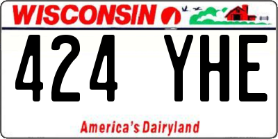 WI license plate 424YHE