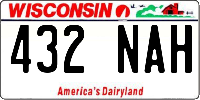 WI license plate 432NAH