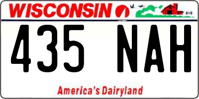 WI license plate 435NAH