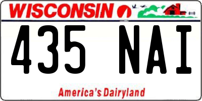 WI license plate 435NAI