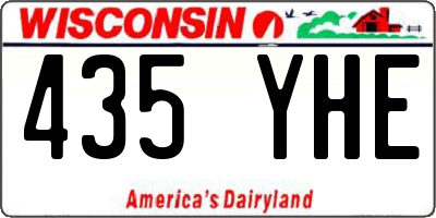 WI license plate 435YHE