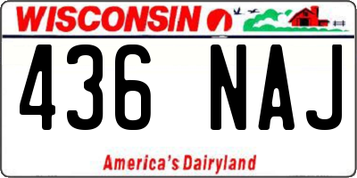 WI license plate 436NAJ