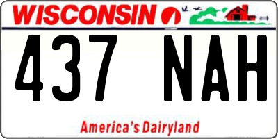 WI license plate 437NAH