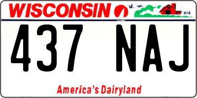 WI license plate 437NAJ