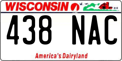 WI license plate 438NAC