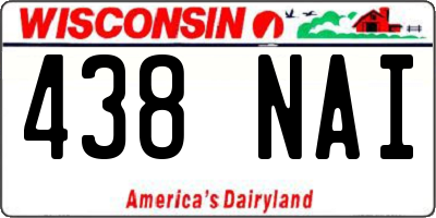 WI license plate 438NAI