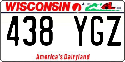 WI license plate 438YGZ